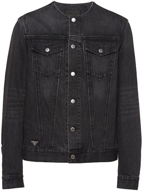 prada black jacket for men|Prada denim jacket men's.